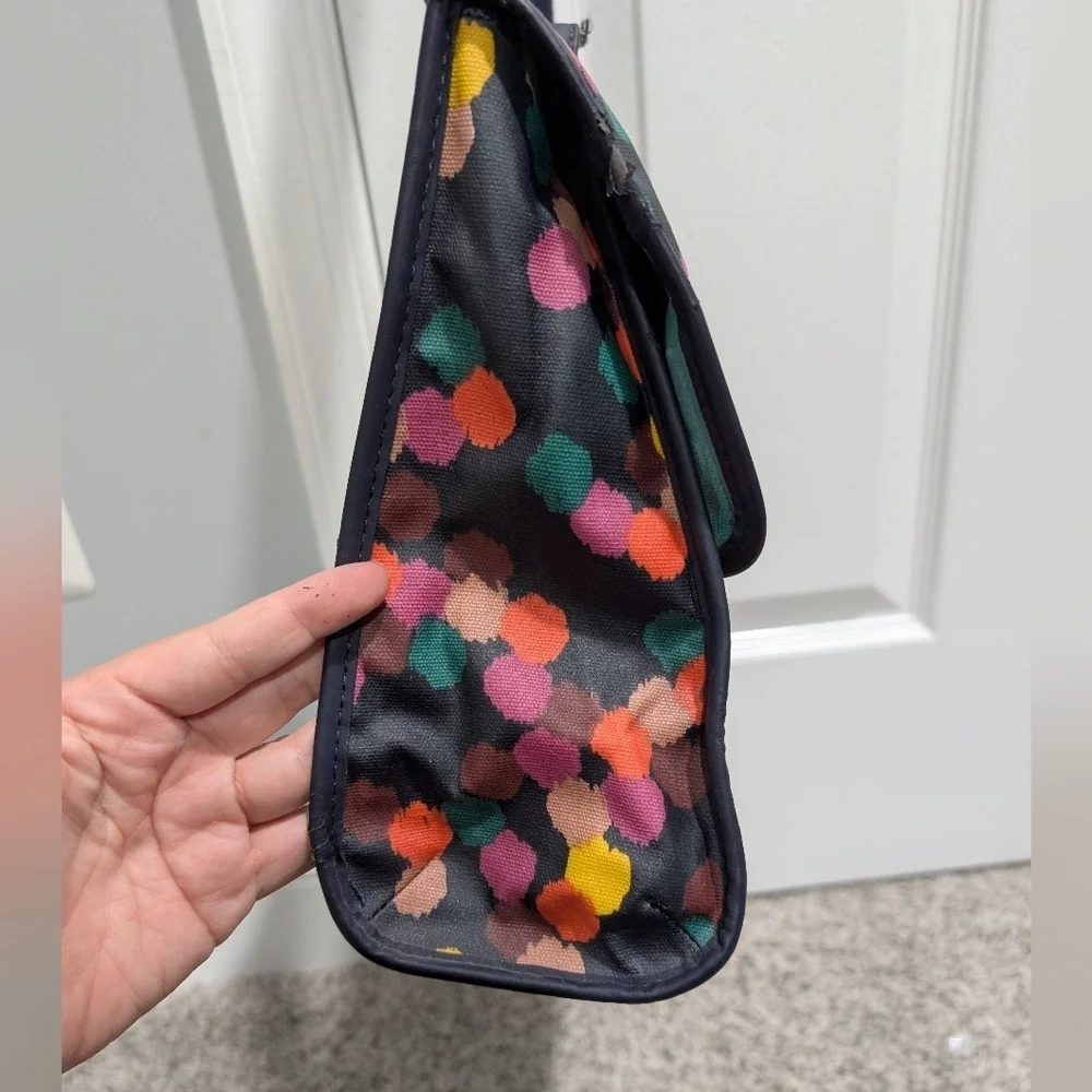 Fossil Colorful Polka Dot Coated Canvas Crossbody Messager Bag